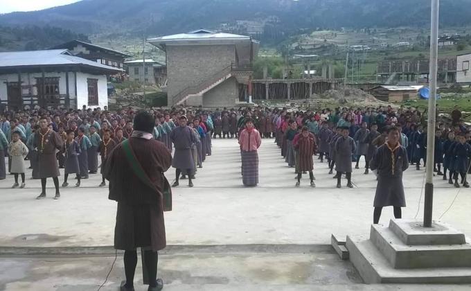 Geog scout investiture ceremony.