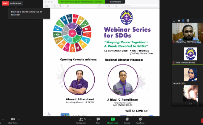 Webinar Series for Scouts for SDGs(Day1)