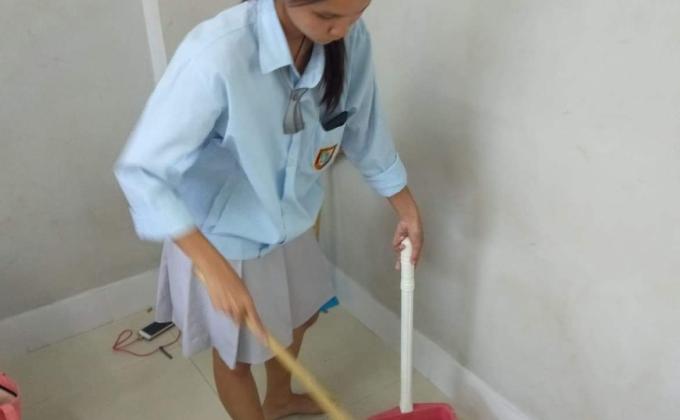 ทำความสะอาดห้องเรียน