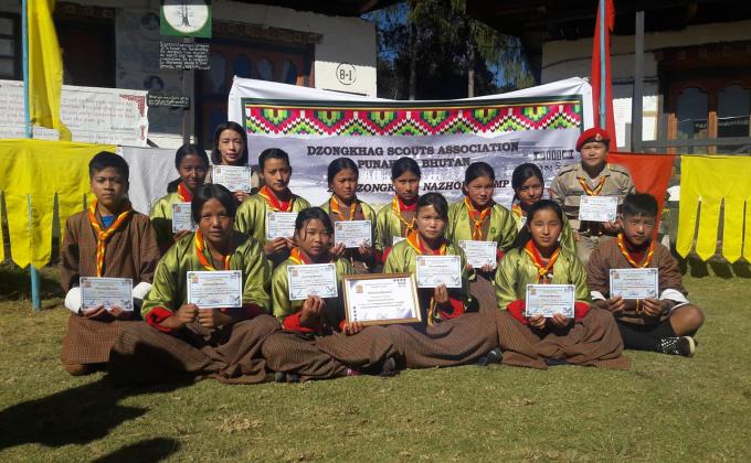 9 different schools participated in scouting camp 2019, Punakha