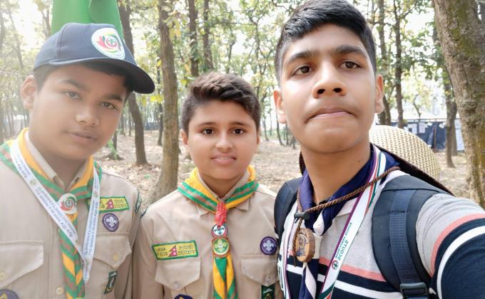 Meet with Nepal scout friends