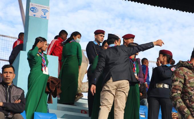 Volunteering The Opening of South Asian Games