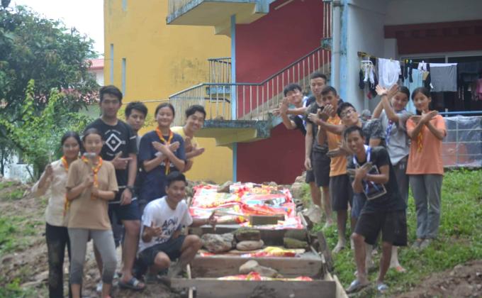 Construction of footpath from hostel to Infirmary