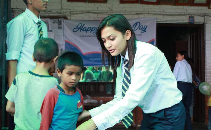Celebration among abandoned children