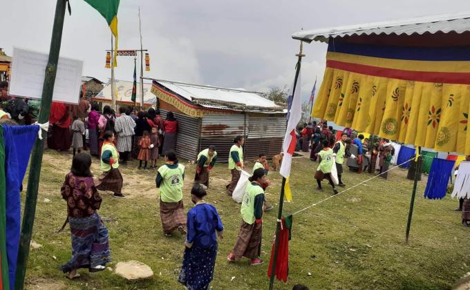 waste picking during tshechu 
