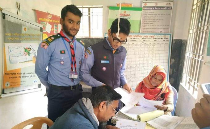 টীকা দান কর্মসূচিতে অংশগ্রহন

