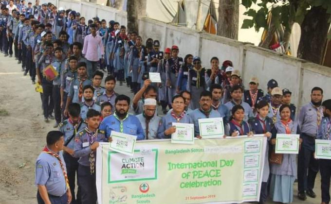 ঢাকা জেলা রোভারের বিশ্ব শান্তি দিবস-২০১৯ পালন