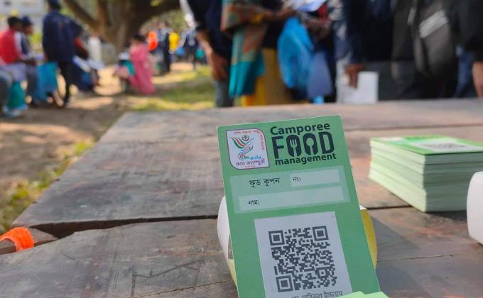 Food Coupon Management By 13th Hussars Open Rover Scout Group in National Cub Camporee 
