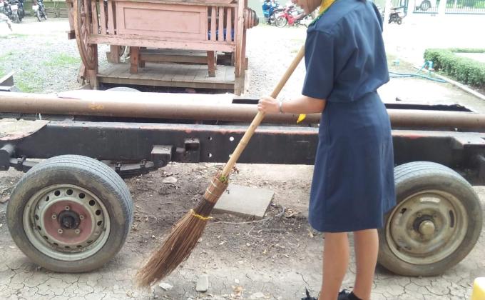 กิจกรรมทำความสะอาดที่วิทยาลัยอาชีวศึกษาเทคโนโลยีเอเชีย