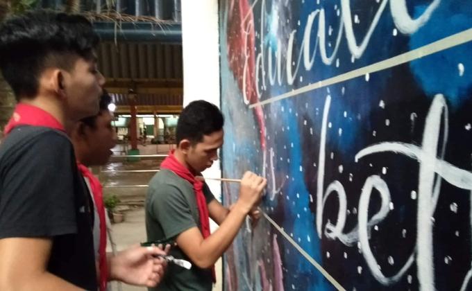 Pakikiisa ng caloocan high school senior scout sa brigada eskwela
