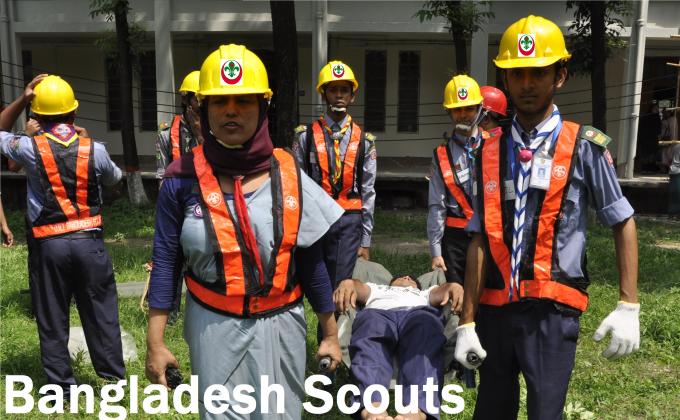 Disaster Response volunteer of Bangladesh Scouts 