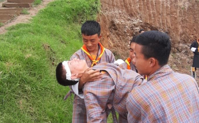 participated in mock drill of earthquake