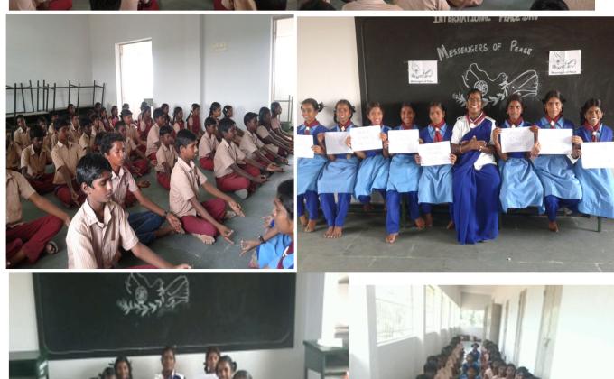 INTERNATIONAL PEACE DAY,G.H.SCHOOL, AMMAPET 614401,THANJAVUR TAMILNADU