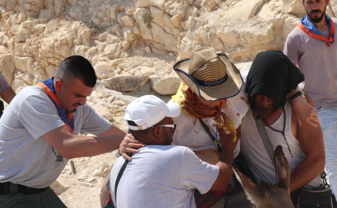 A group from De La Salle scout saves the life of a Romanian tourist in the Kidron Valley near Saint Saba’s monastery