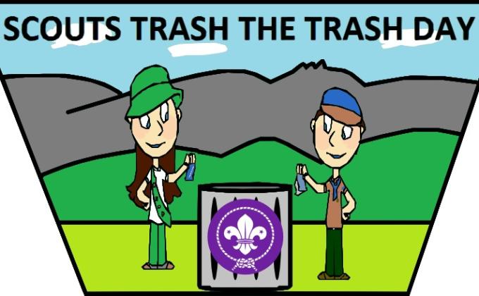 Dia Escoteiro de recolher o Lixo