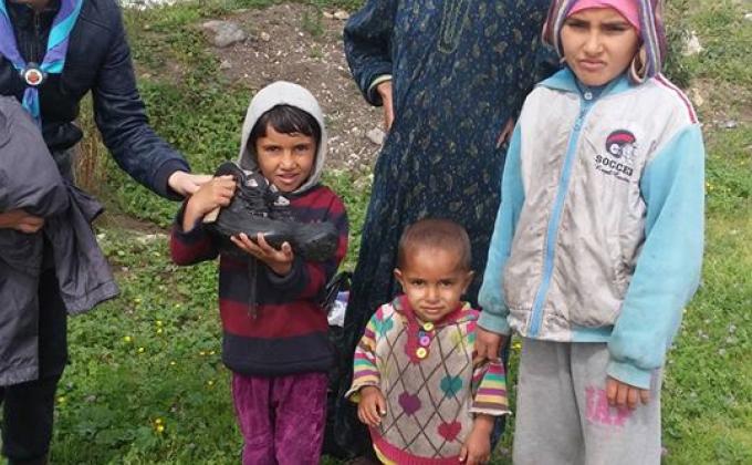 A Scout and A Syrian Refugee Family