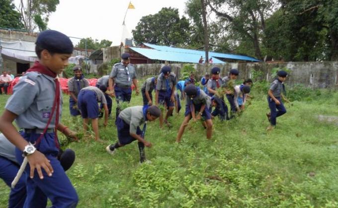 स्वच्छ भारत अभियान के दौरान कार्यक्रम।