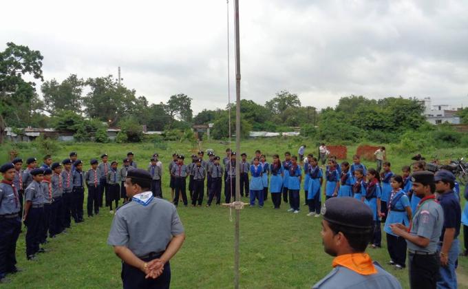 clean scout bhawan campaigning 