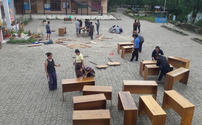 maintenance of Tables in the school