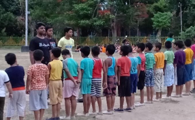 Teaching Games to the Young Childrens at Moholla