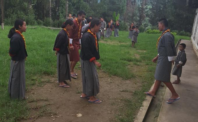 Sherigatshel scouts drill practics