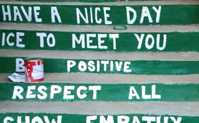  school step maintance and beautifying